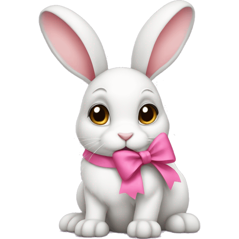 rabbit with a pink bow emoji