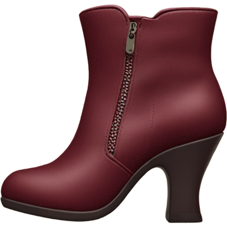 burgundy leather high heel boots emoji