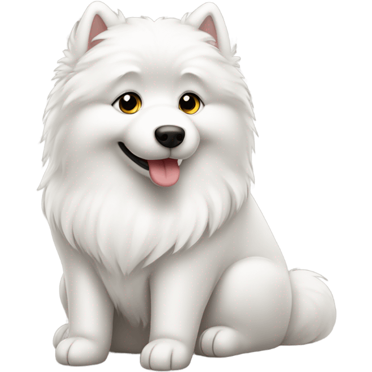 Samoyed sitting down emoji