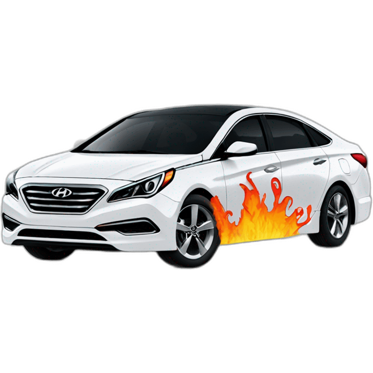 hyundai sonata with flames painted on sides emoji