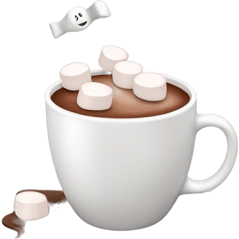 Hot chocolate with marshmallows ￼   emoji