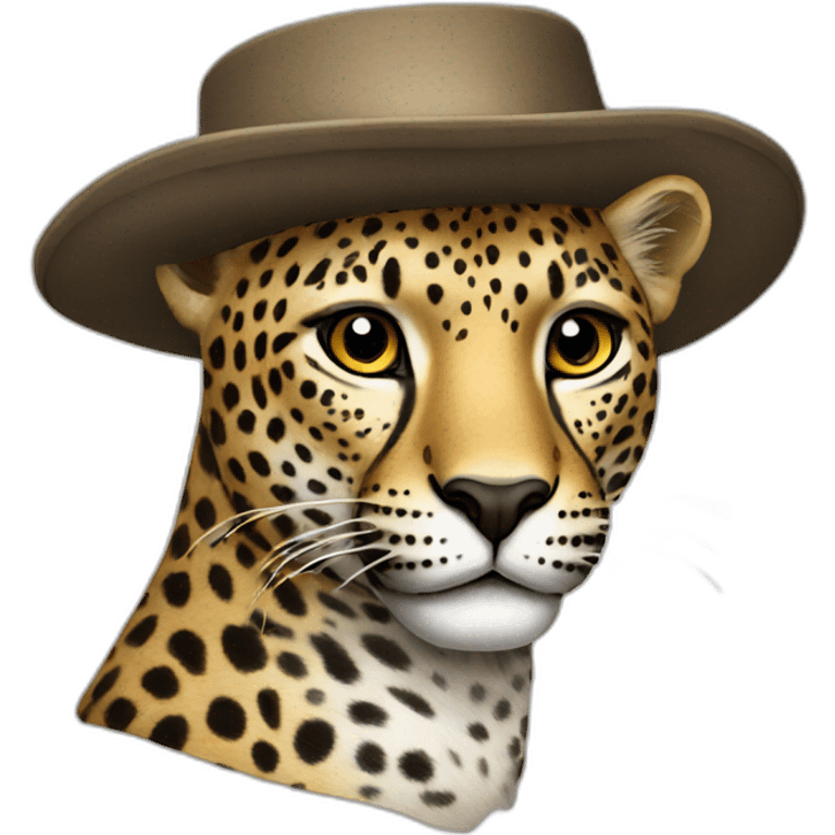 Chapeau leopard emoji