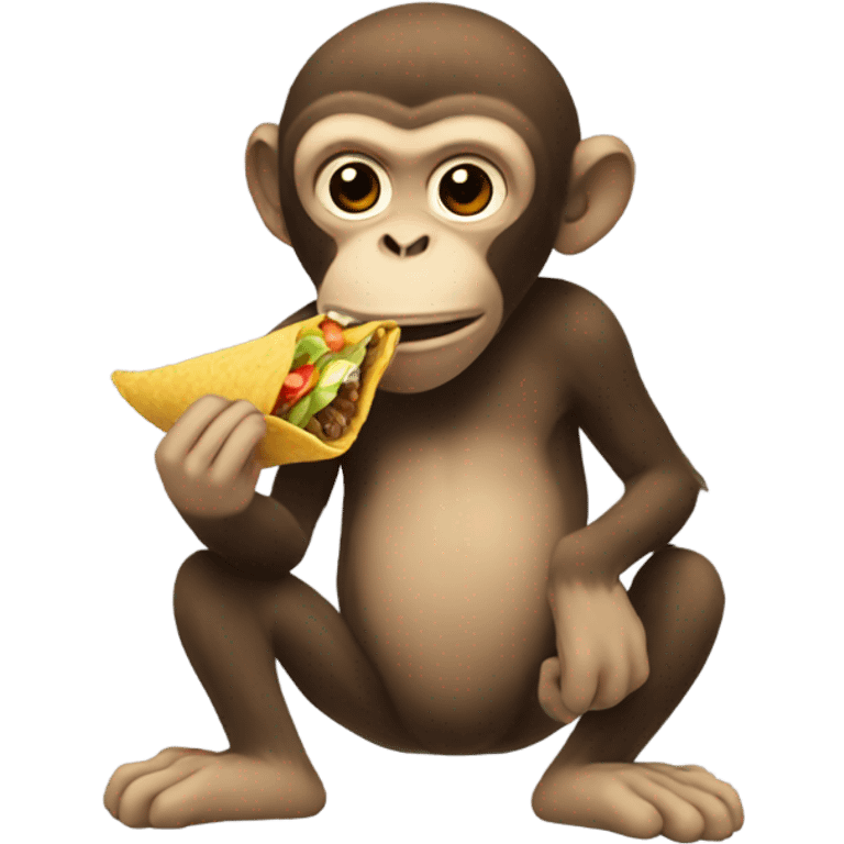 Monkey eating a taco emoji