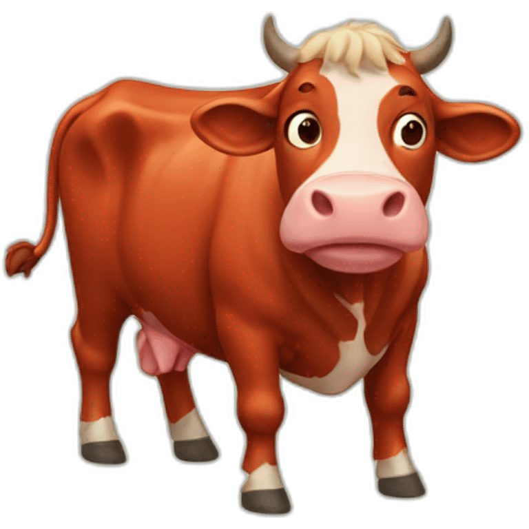 red cow emoji