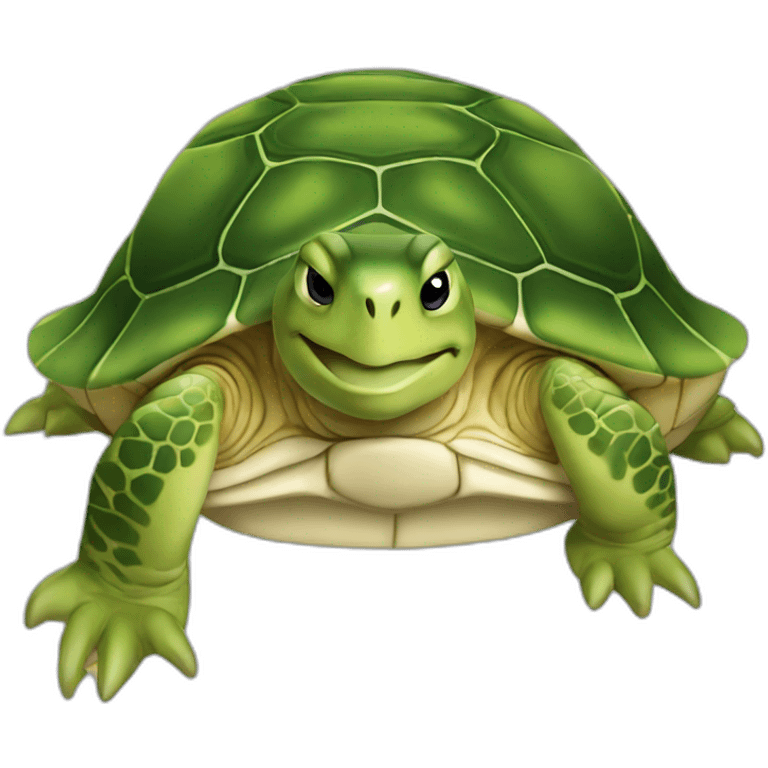 Tortue sur chat emoji