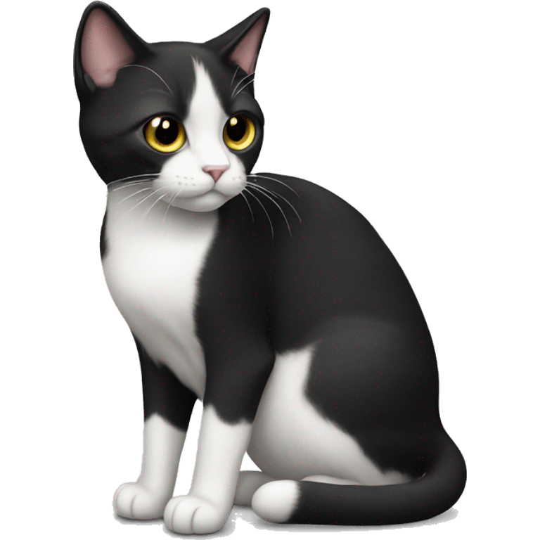 Tiny slim tuxedo cat emoji