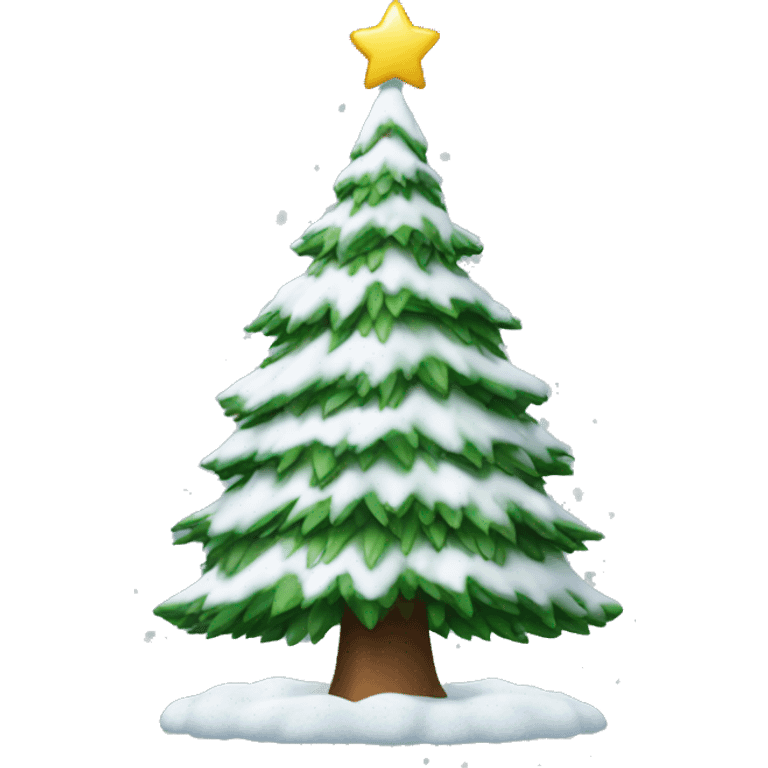 Christmas tree with snow  emoji