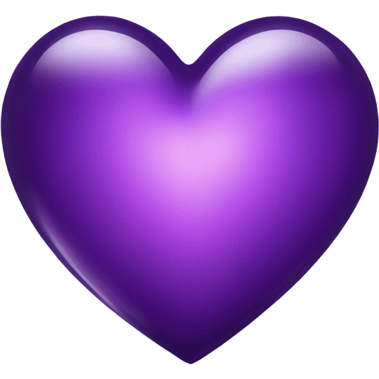 Shiny glass violet heart  emoji