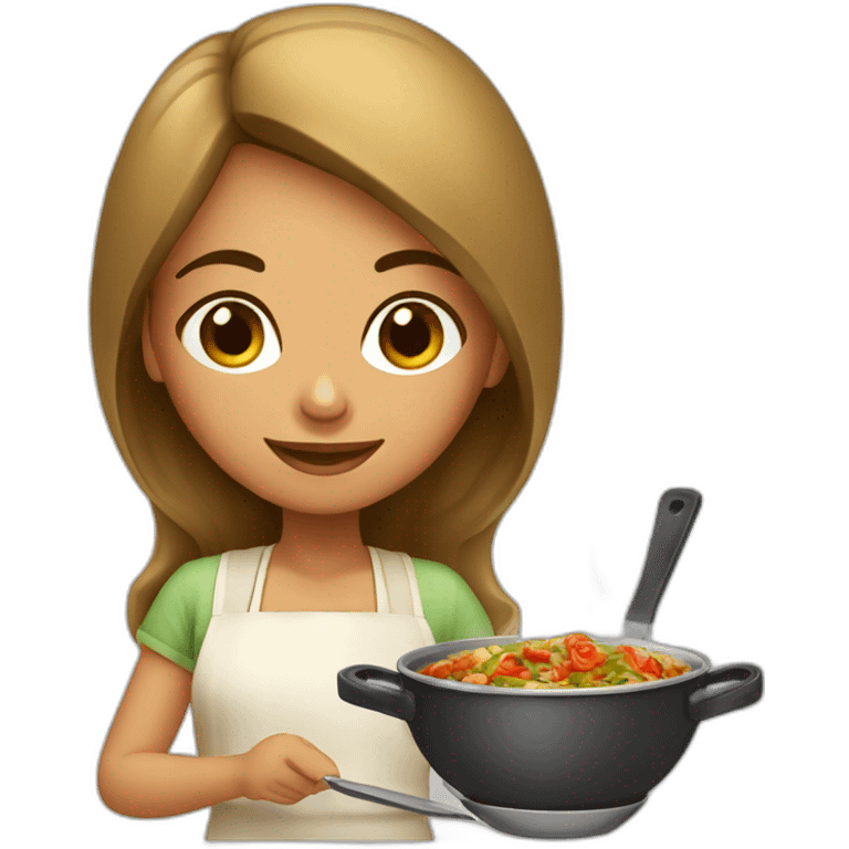 brazilian girl cooking persian food emoji