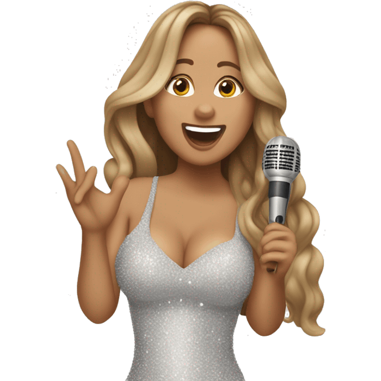 Mariah Carey singing ￼ emoji