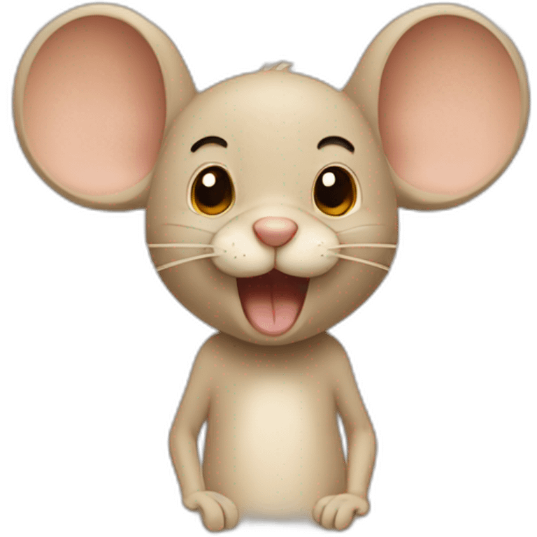 Jerry Mouse Cartoon beige colour emoji