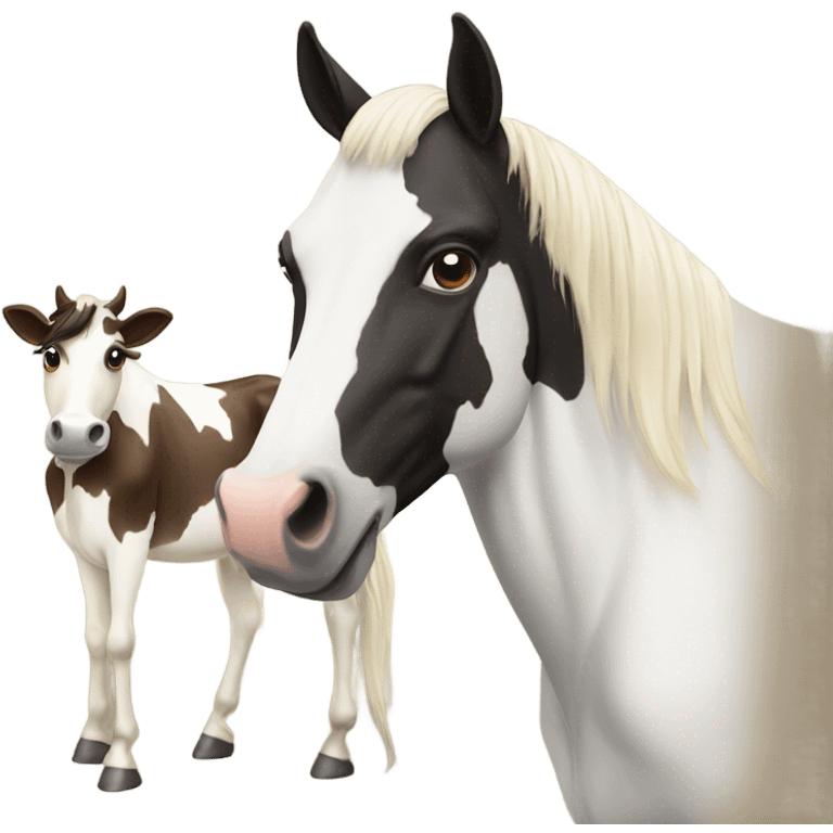 Horse with cow  emoji