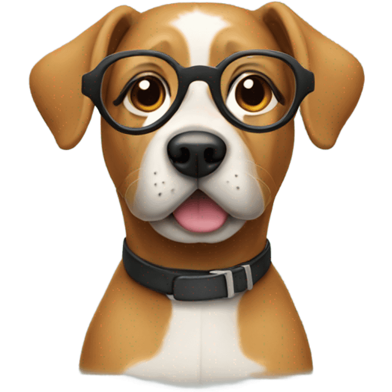 Dog with glasses  emoji