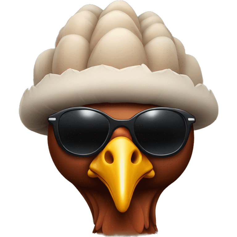 Turkey with sunglasses emoji