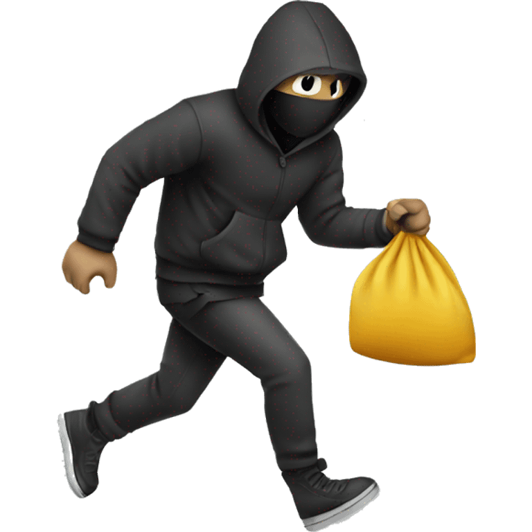 thief robbing a bag emoji