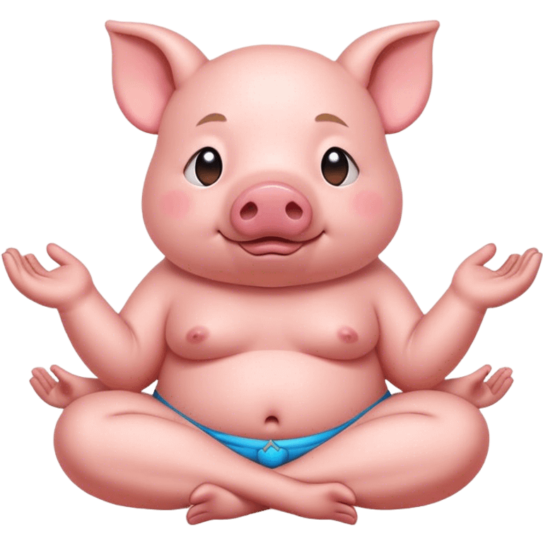 Hyper pig meditation meditation emoji