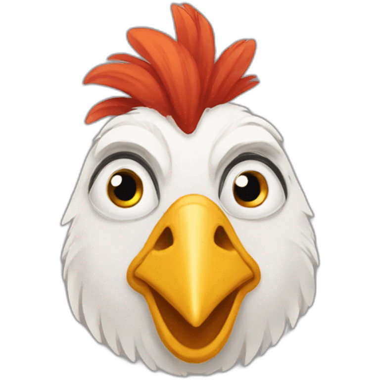 Gallina sorprendida  emoji