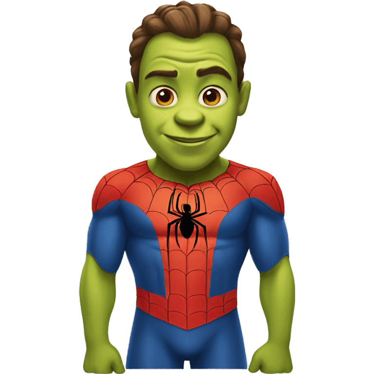 Shrek and Spider-Man mixed  emoji