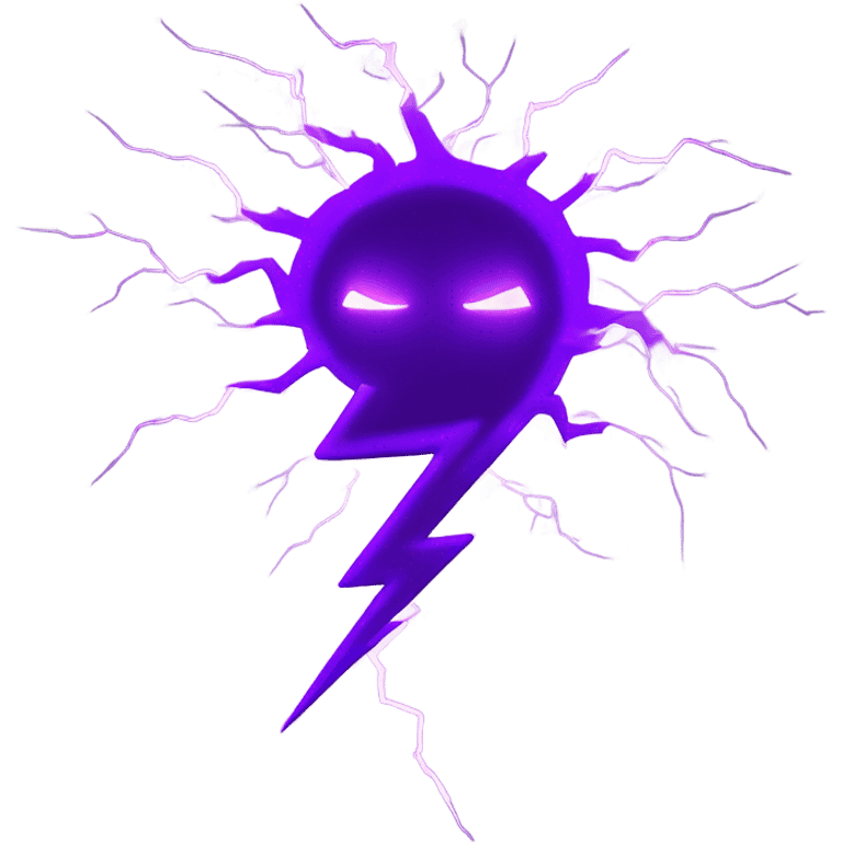 Purple lightning  emoji