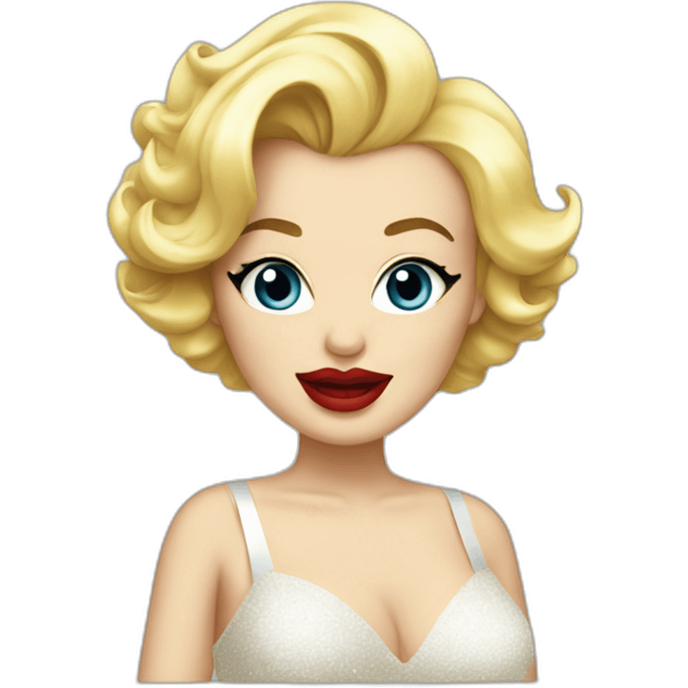 Marilyn Monroe en robe emoji