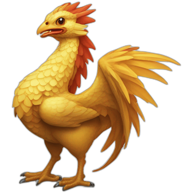 Poule fusionner avec un dragon  emoji