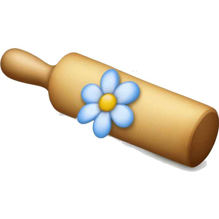 little flower and rolling pin emoji