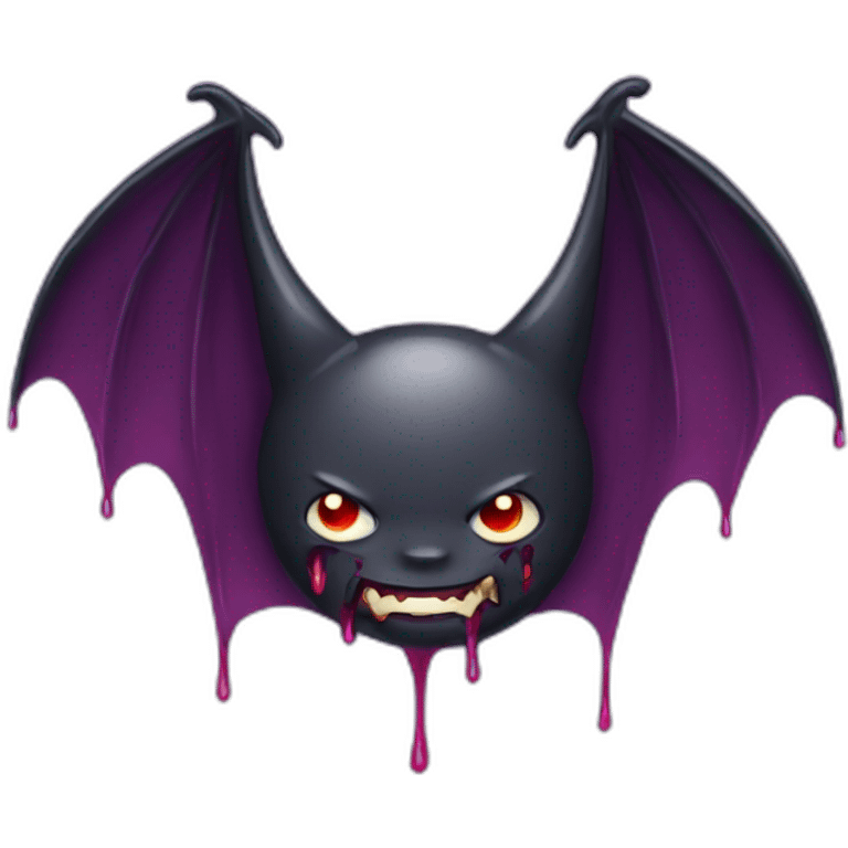 A bat vampire dripping emoji