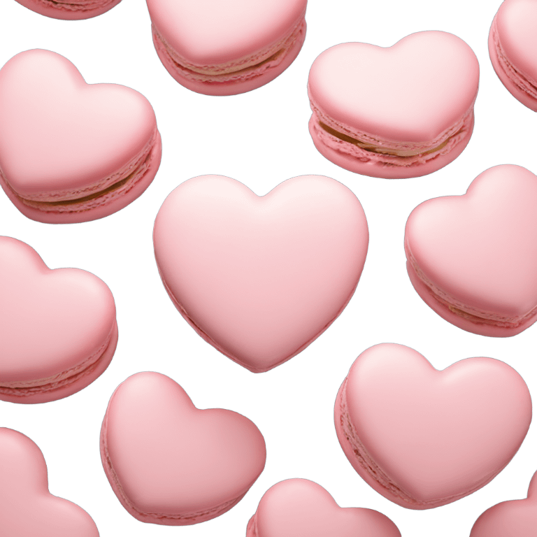 Light Pink heart macarons emoji