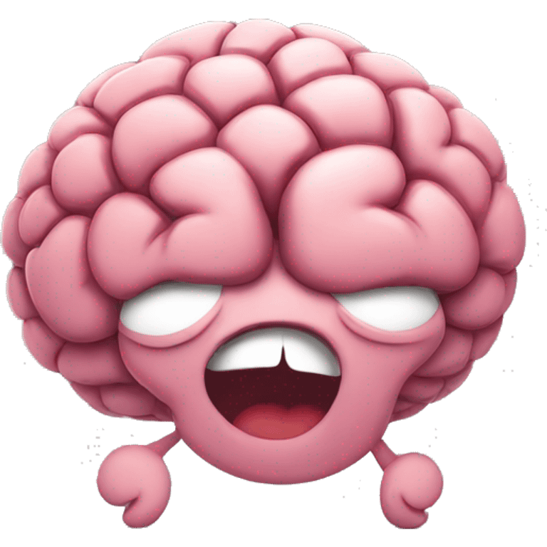 hugging brain that looks like hugging face emoji and is happy to see me emoji