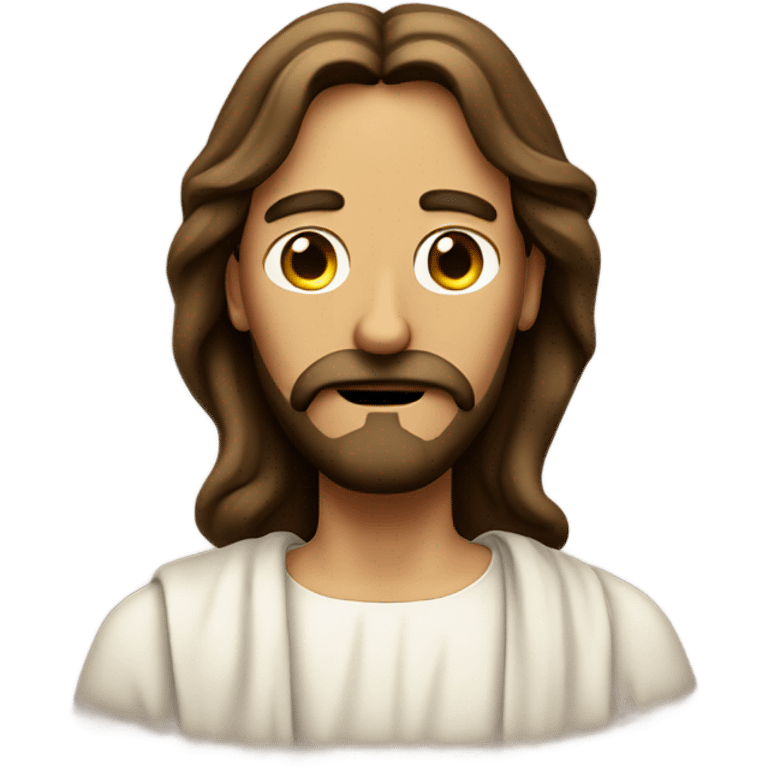 Jesus with pencil moustache  emoji