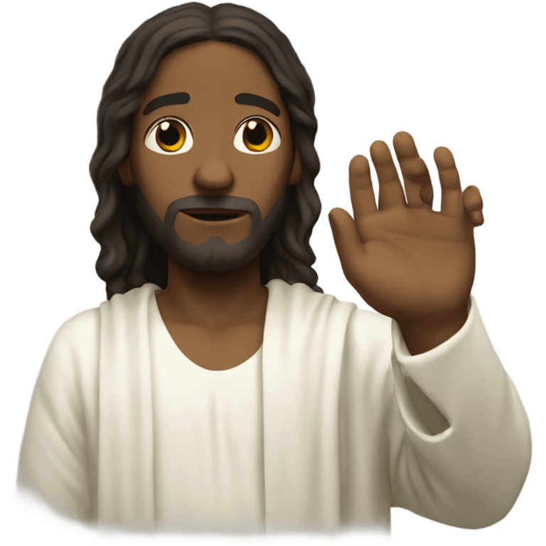 Black Jesus baptized emoji