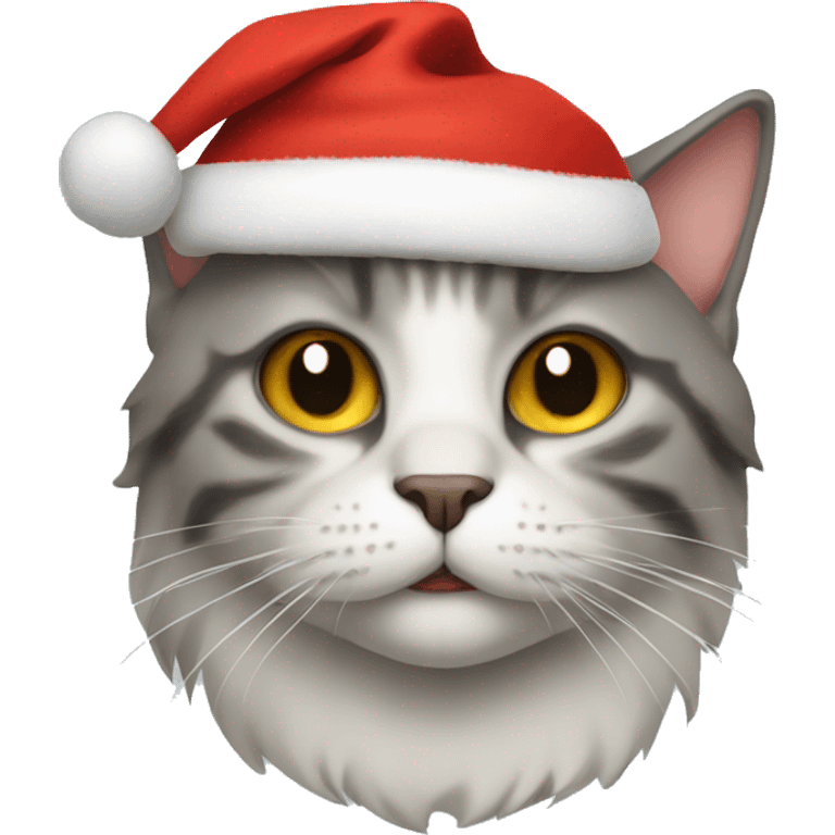 Cat in Christmas hat  emoji