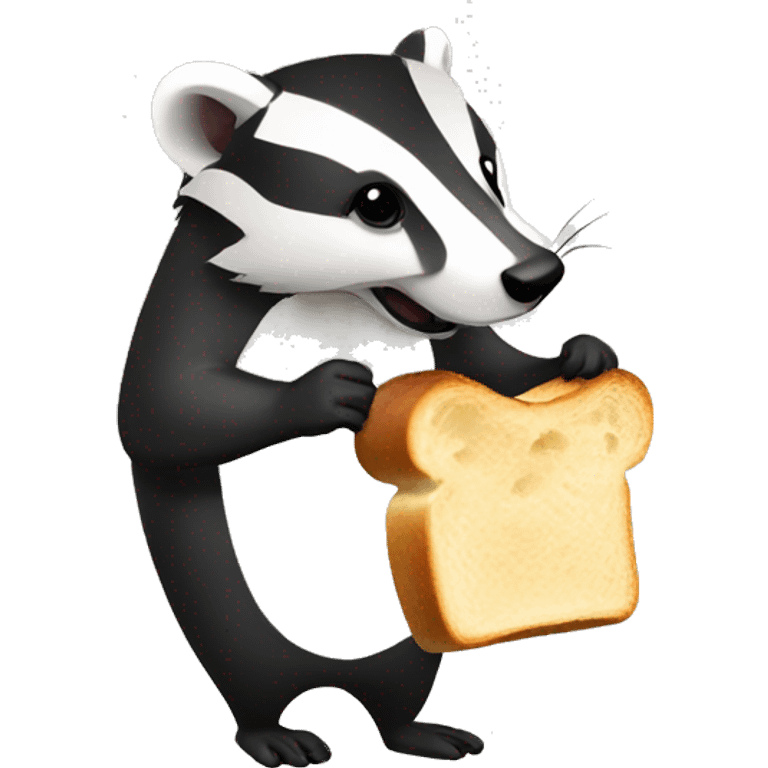 Badger eating toast emoji