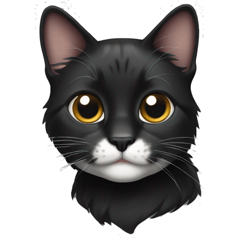 black medium hair cat emoji