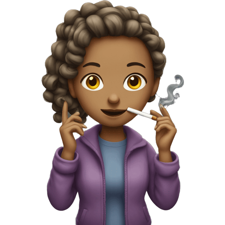 Girl with cigarette emoji