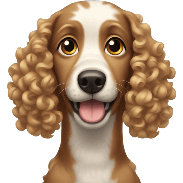 Curly dog emoji