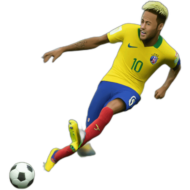 Neymar falling on the pitch emoji