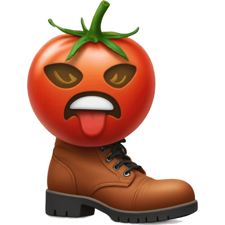 Tomato wearing combat boots emoji