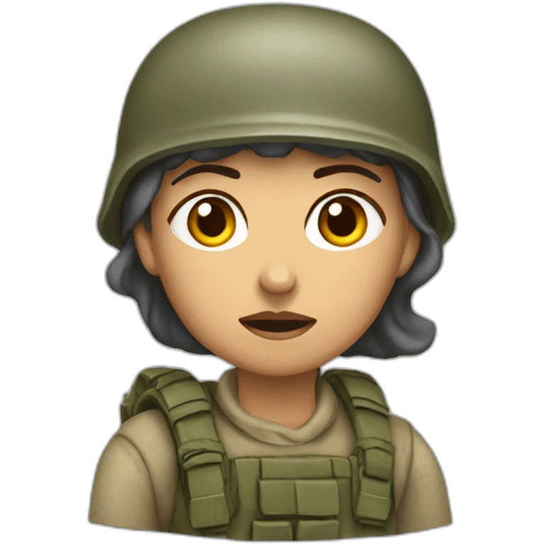 craying Woman going to war emoji