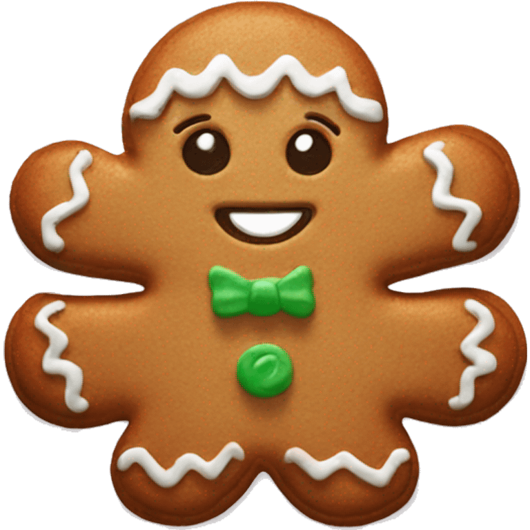 Gingerbread girl cookie emoji