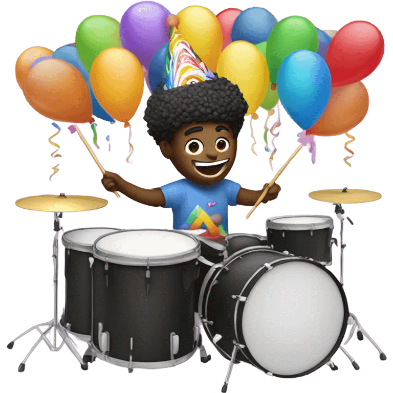 Birthday drummer emoji