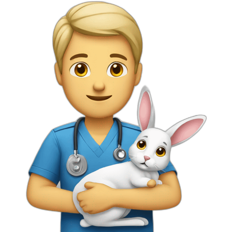 vet with rabbit emoji