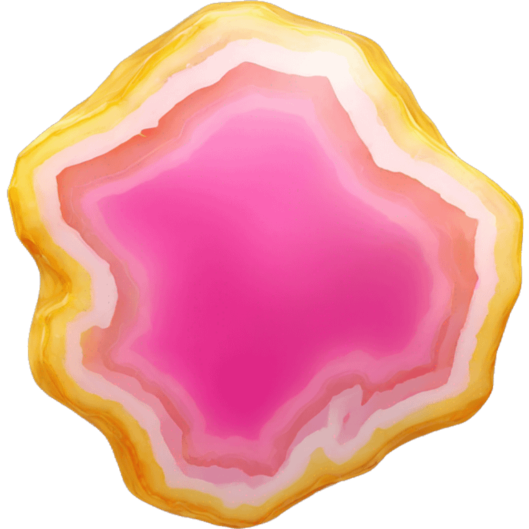 Pink and yellow agate  emoji