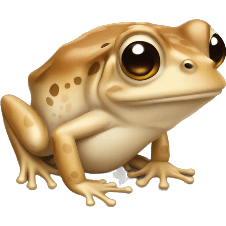 Beige frog with brown wings  emoji