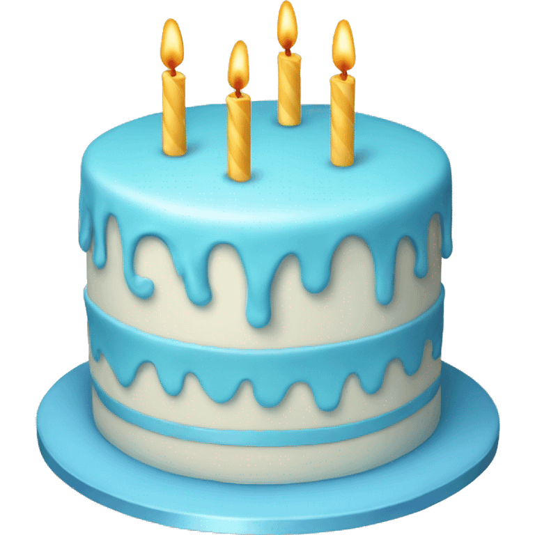 Light blue birthday cake  emoji