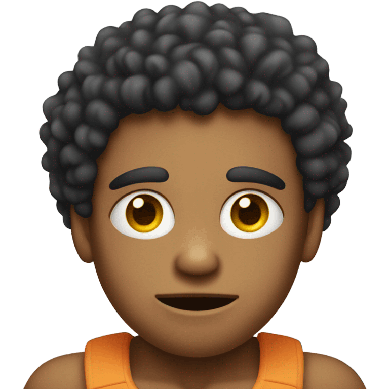 Its a sick boy with many pimples and big muscles he also has big Afro  emoji