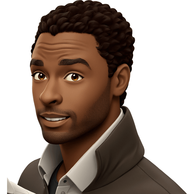 smiling dark-skinned male portrait emoji