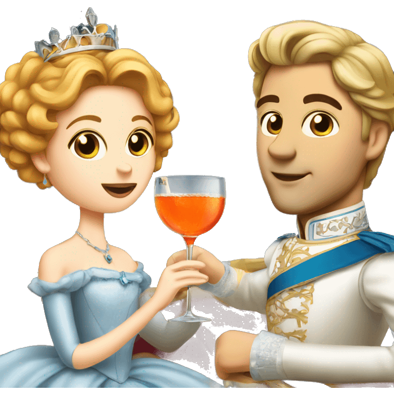 prince and princess drinking aperol emoji