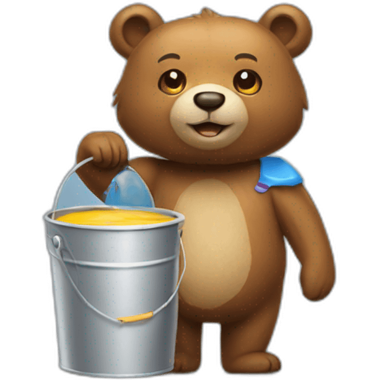 BEar with  paint bucket emoji