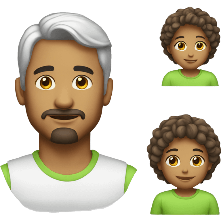 Mothe father and kid white emoji